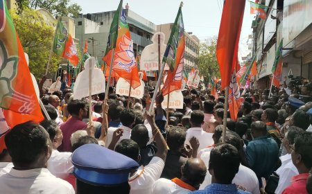 தூத்துக்குடியில் அண்ணாமலைக்கு உற்சாக வரவேற்பு