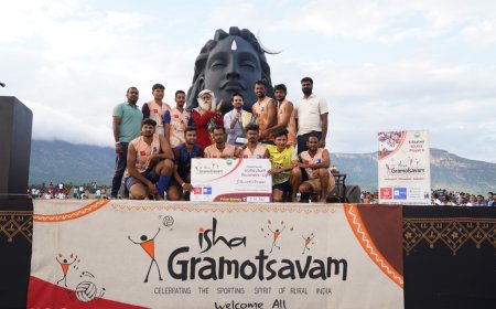 விளையாட்டை வளர்க்கும் வித்தையை சத்குருவிடம் கற்றுக் கொள்ளலாம் - ‘ஈஷா கிராமோத்சவம்’ திருவிழாவில் மத்திய அமைச்சர் அனுராக் தாகூர் புகழாரம்