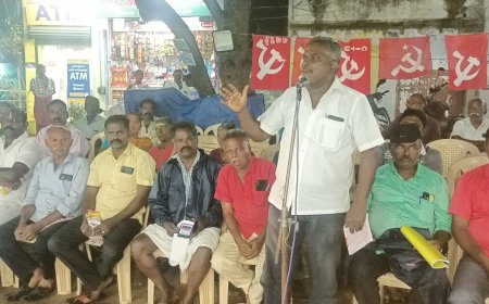 புதுக்கோட்டை புதிய மேம்பாலத்தால் போக்குவரத்து பாதிப்பு - வியாபாரிகளுடன் மா.கம்யூனிஸ்ட் ஆர்ப்பாட்டம்