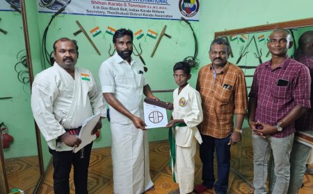 நாசரேத்தில் கராத்தே பட்டைய தேர்ச்சி போட்டி!