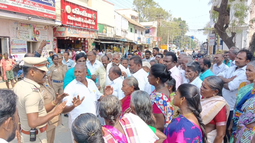 கோரிக்கைகள் மீது நடவடிக்கை எடுக்காவிட்டால் 15 கிராம மக்கள்  தேர்தலை புறக்கணிப்போம் - விவசாயிகள், பொதுமக்கள் அறிவிப்பு!