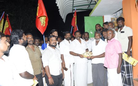 நாசரேத்தில் கனிமொழிக்கு ஆதரவாக அகில இந்திய பார்வர்டு பிளாக் தேசிய செயலாளர் ஸ்ரீவை சுரேஷ் பிரச்சாரம்!