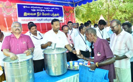 நாலுமாவடி புது வாழ்வு சங்கம் சார்பில் நீர் மோர் பந்தல் - சகோ மோகன் சி லாசரஸ் திறந்து வைத்தார்