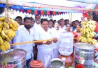 நாசரேத் பேருந்து நிலையம் அருகில் தண்ணீர் பந்தல் அமைச்சர் அனிதா ஆர் இராதாகிருஷ்ணன் திறந்து வைத்தார்.