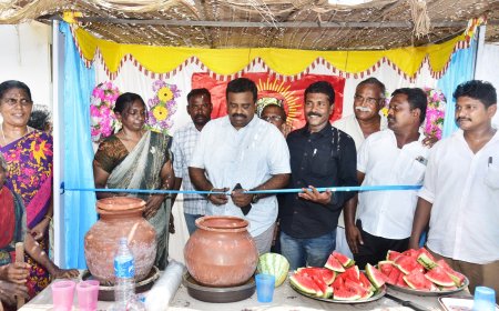 நாசரேத்தில் நாம் தமிழர் கட்சி சார்பில் தண்ணீர் பந்தல் திறப்பு !