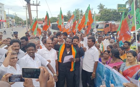 கள்ளக்குறிச்சி கள்ளச்சாராயம் சம்பவத்தை கண்டித்து தூத்துக்குடி உள்பட தமிழகம் முழுவதும் பாஜகவினர் ஆர்ப்பாட்டம்