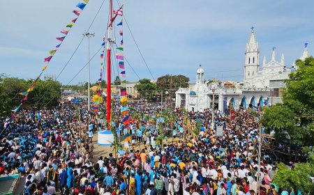 தூத்துக்குடி தூய பனிமய மாதா பேராலய திருவிழா - கொடியேற்றத்துடம் தொடக்கம்