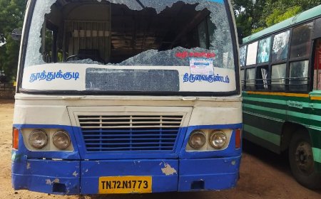 நெல்லை - திருச்செந்தூர் இடையே நள்ளிரவில் அடிக்கடி நடக்கும் அரசு பஸ் கண்ணாடி உடைப்பு சம்பவம்.!