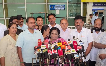தமிழத்தில் பெண்களுக்கு எதிரான குற்றங்களை மறைப்பதற்கே  திமுகவினர் போராடுகின்றனர் - தமிழிசை சவுந்தரராஜன்