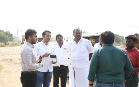 மாநகராட்சி எல்லை சாலைகளில் உயர் கோபுர மின் விளக்குகள் - மேயர் ஜெகன் பெரியசாமி ஆய்வு