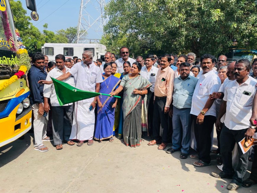 தூத்துக்குடி - திருப்பூர் வழித்தடத்தில் புதிய பேருந்து - அமைச்சர் கீதாஜீவன் தொடங்கி வைத்தார்