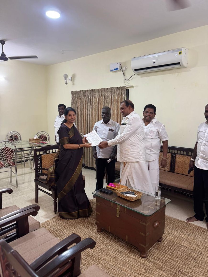 தூத்துக்குடி ஸ்டெர்லைட் ஆலையை திறக்க வலியுறுத்தி கனிமொழி எம்.பியிடம் கோரிக்கை.!