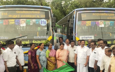 பழைய வழித்தடத்தில் புதிய பேருந்துகள் - தூத்துக்குடியில் அமைச்சர் கீதாஜீவன் தொடங்கி வைத்தார்