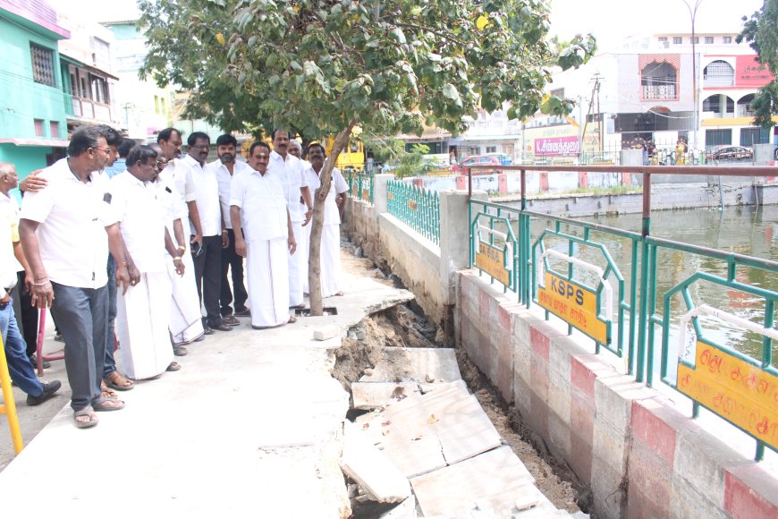 தூத்துக்குடி தெப்பகுளத்தை பழமை மாறாமல் சீரமைக்க வேண்டும் - எஸ்.பி.சண்முகநாதன் கோரிக்கை