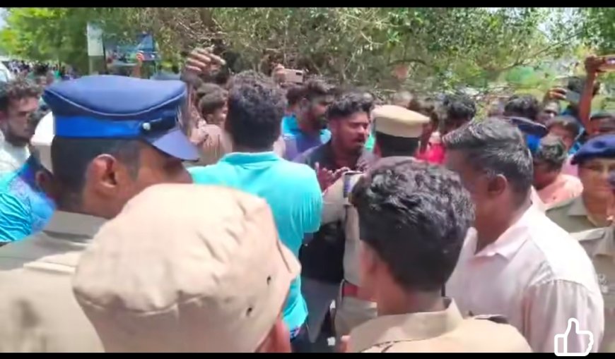 குளத்தூர் பிளஸ் 2 மாணவி கொலையை கண்டித்து மறியல் போராட்டம்