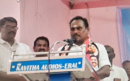 தீய சக்தியான திமுகவை வீழ்த்துவதே மக்களுக்கு செய்யும் நல்ல காரியமாகும் - ஏரலில் எஸ்.பி.சண்முகநாதன் பேச்சு