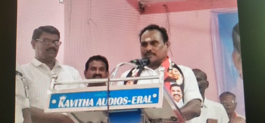 தீய சக்தியான திமுகவை வீழ்த்துவதே மக்களுக்கு செய்யும் நல்ல காரியமாகும் - ஏரலில் எஸ்.பி.சண்முகநாதன் பேச்சு