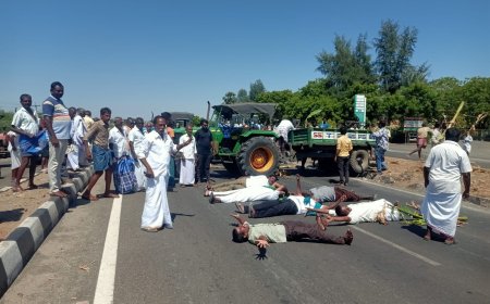 ஸ்ரீவை வடகால் கடை மடை வரை தண்ணீர் திறந்துவிட கோரிக்கை - தேசிய நெடுஞ்சாலையில் விவசாயிகள் மறியல்