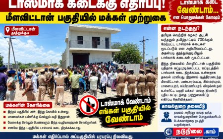 மீளவிட்டானில் டாஸ்மாக் கடை திறக்க எதிர்ப்பு – புதிய கட்டிடத்தை முற்றுகையிட்ட பொதுமக்கள்