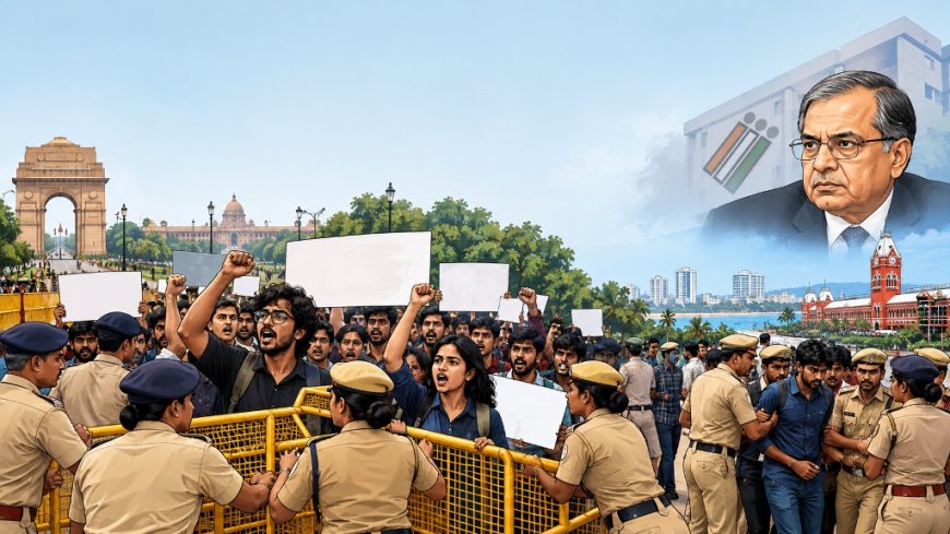 டெல்லி, சென்னையில் தலைமைத் தேர்தல் ஆணையருக்கு எதிராகப் போராட்டம் ! - கரப்பான்பூச்சிகள் கைது